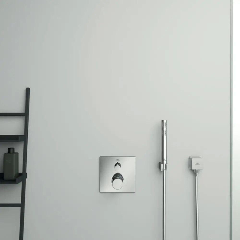 IS-Einzelthermostat-UP-Ceratherm-C100-BS2-Rosette-163x163mm-Chrom-A6956AA gallery number 5